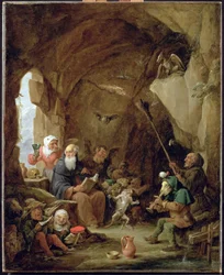 The Temptation of St. Anthony in a Rocky Cavern